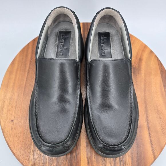 Dansko Wayne Shoes Men\'s 8.5 / 9 Black Leather Moc Toe Slip Resistant Loafers main image 5
